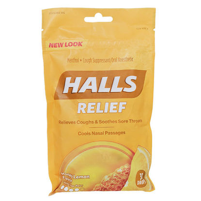Picture of Halls honey lemon cough drops 30 ct.