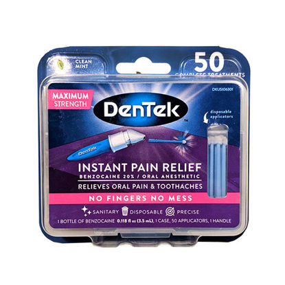 Picture of Dentek instant oral pain relief 50/applications