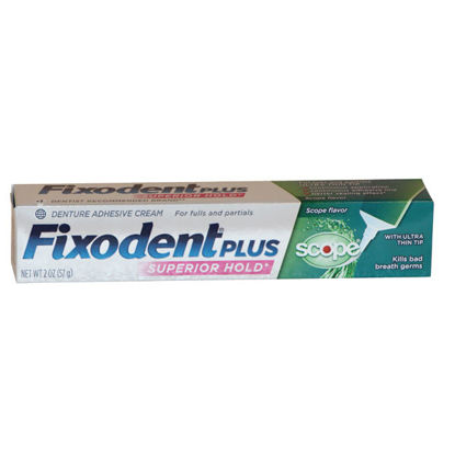 Picture of Fixodent plus scope adhesive 2 oz.