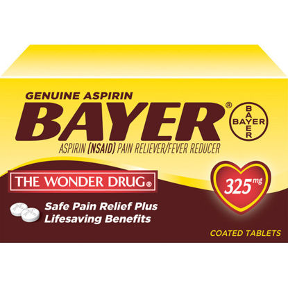 Picture of Bayer aspirin tablets 325mg 100 ct.