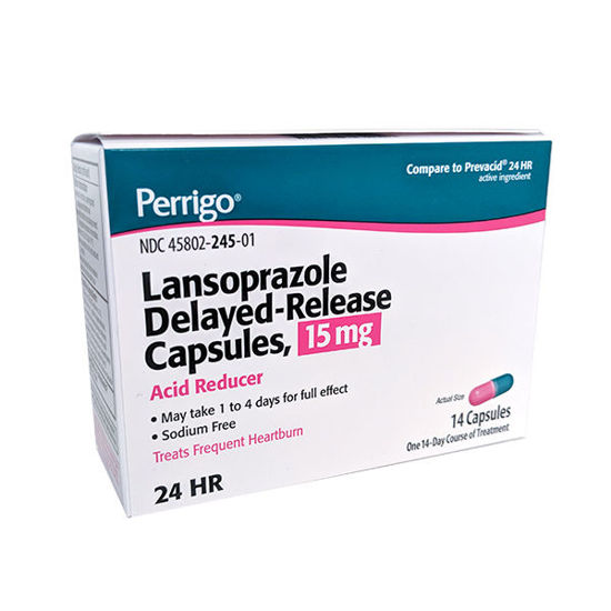 Picture of Lansoprazole -generic prevacid- 15mg tablets 14 ct.