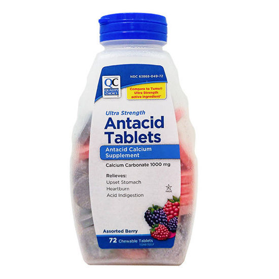 Picture of Ultra strength antacid calcIUm chewable tablets -flavors vary- 72 ct.