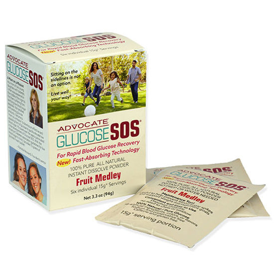 Picture of Glucose SOS instant dissolve powder 6 ct. fruit medley