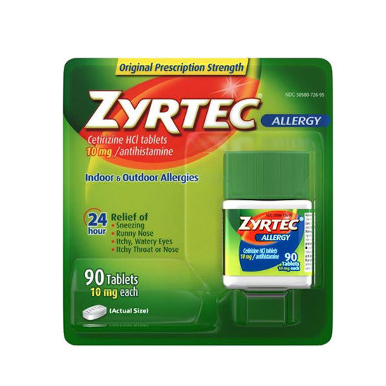 Picture of Zyrtec 10mg tablets 90 ct.