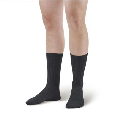Picture of Polyester diabetic socks black small/medium 1 pair