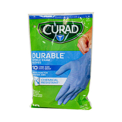 Picture of Curad Nitrile Exam Gloves 10/Ct - One size fits most