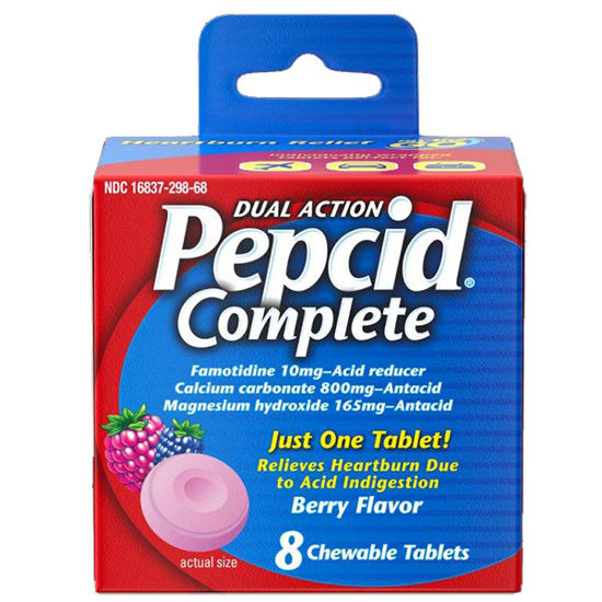 Picture of Pepcid complete on the go chewable tablets 8 ct.