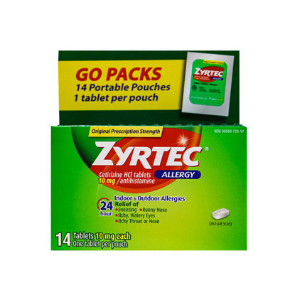 Picture of Zyrtec 10mg tablets 14 ct.