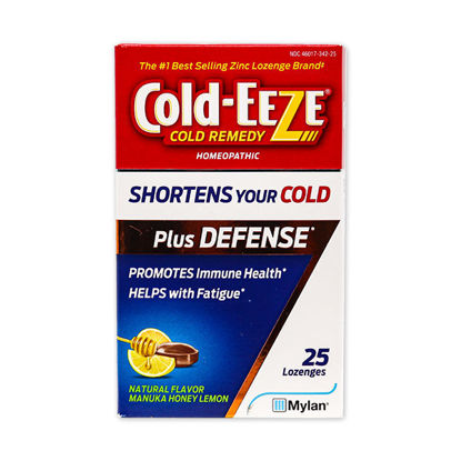 Picture of Cold-Eeze + defense lozenges honey lemon flavor 25 ct.