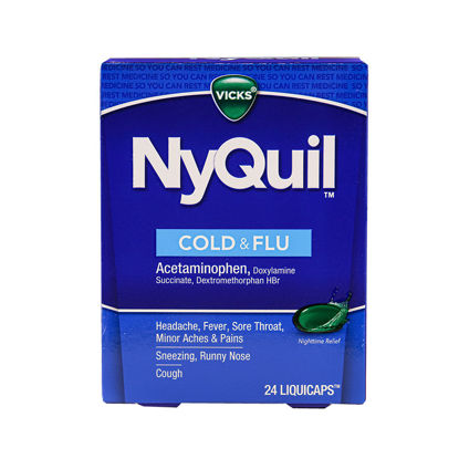 Picture of Vicks NyQuil cold and flu liquicaps 24 ct.